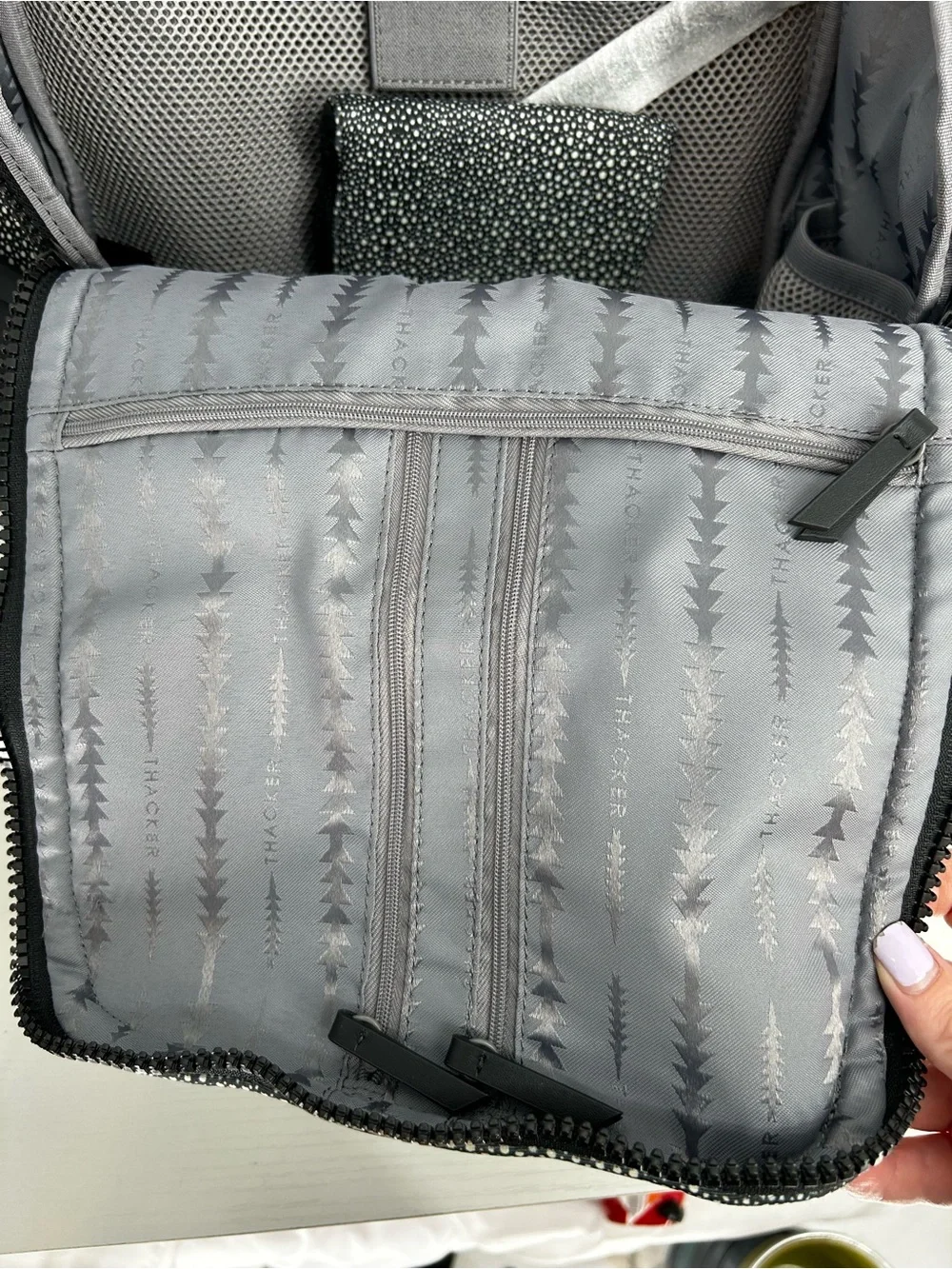 THACKER New York Black Unique Neoprene Book Backpack - New With Tags